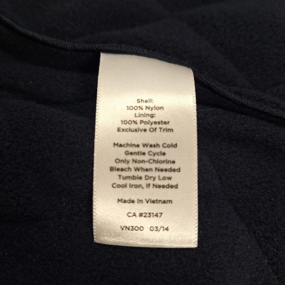 NEW Talbots Quilted Vest Petite Med Navy Blue Light Jacket Full Zip Snap Pockets - Picture 8 of 8
